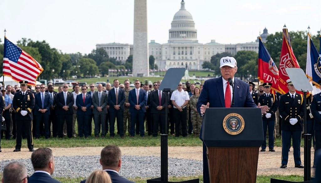 Image of trump in a white house event