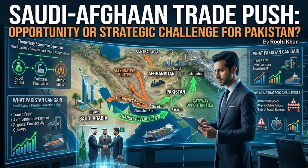 SAUDI-AFGHAN TRADE PUSH: OPPORTUNITY OR STRATEGIC CHALLENGE FOR PAKISTAN?