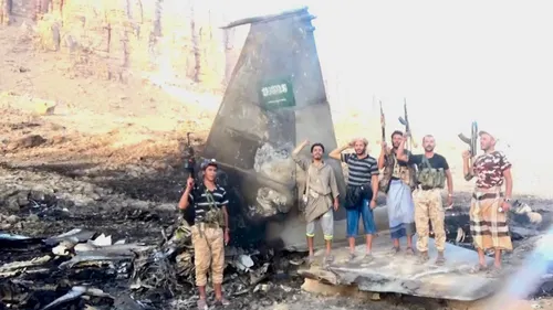 Houthis release video claiming to show downed Saudi F-15 fighter as Iran-backed rebels press their lightning advance
