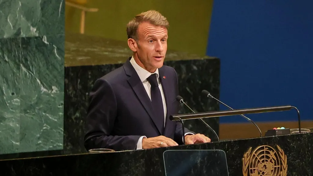 Netanyahu calls Macron’s remarks on West Bank in UN speech ‘grotesque’